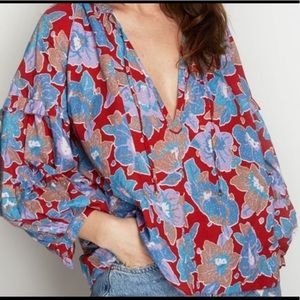 Love The Label / Anthropology Frenchie Puff Sleeves Blouse